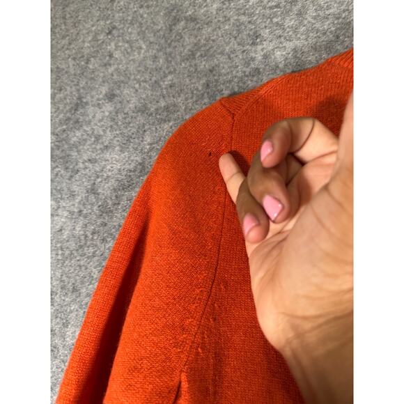 Hobbs London Sweater Women XS Orange Long Sleeve‎ Cashmere Wool Blend Old Money - Picture 9 of 10